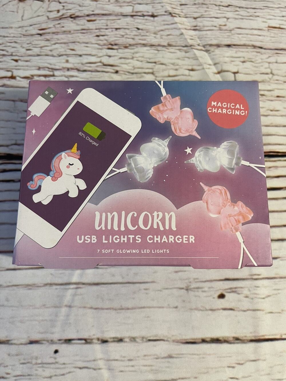 Light Up Unicorn USB Light Charger NEW Great Gift Stocking Stuffer